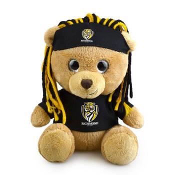 Korimco 20cm AFL Sparkle Fanatic Bear - Richmond