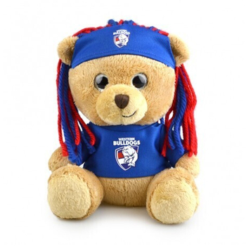 AFL Sparkle Fanatic W Bulldogs Kids 20cm Soft Bear Toy 3y+