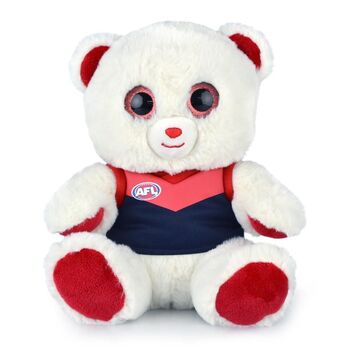 AFL Sparkle Melbourne (D) Kids 22cm Soft Bear Toy 3y+
