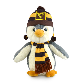 Korimco 27cm AFL Penguin Hawthorn Soft Stuffed Toy 3y+