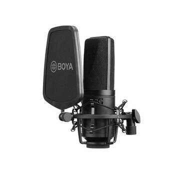 Boya By-M1000 Studio Condenser Microphone 34mm For Home Recording - Black