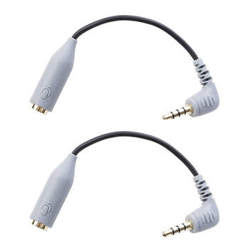 2PK Boya By-CIP2 3.5mm TRS to TRRS Audio Adapter For iPhone/iPad/Android Device