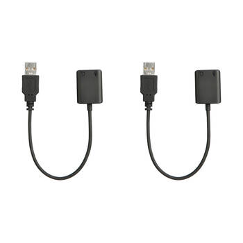 2PK Boya By-EA2L USB Microphone/Headset Adapter Audio Cable Connector - Black
