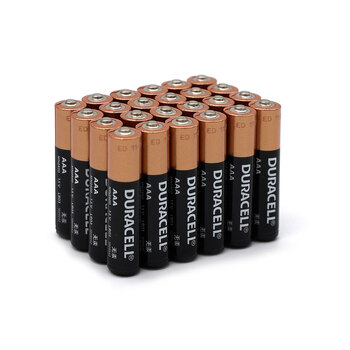 24pc Duracell Coppertop AAA Alkaline Battery Pack Single Use