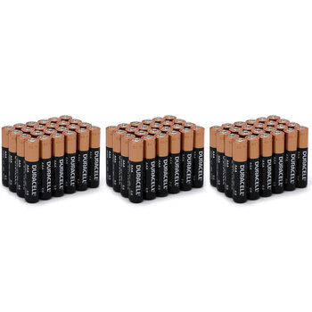 3x 24pc Duracell Coppertop AAA Alkaline Battery Pack Single Use