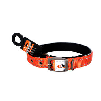 AgBoss Working Farm Pet Dog Collar Reflective Orange 0.025x55cm 22 inch