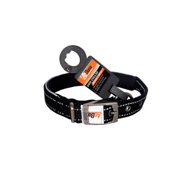 AgBoss Working Farm Pet Dog Collar Reflective Black 0.025x55cm 22 inch