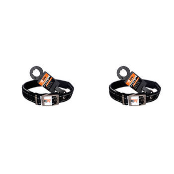2PK AgBoss Working Farm Pet Dog Collar Reflective Black 0.025x55cm 22 inch