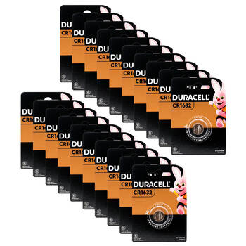 20PK Duracell CR1632 3V Lithium Coin Battery Pack Single-Use Batteries