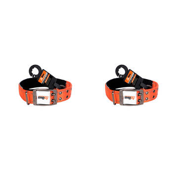 2PK AgBoss Working Farm Pet Dog Collar Reflective Black 0.04x60cm 24 inch