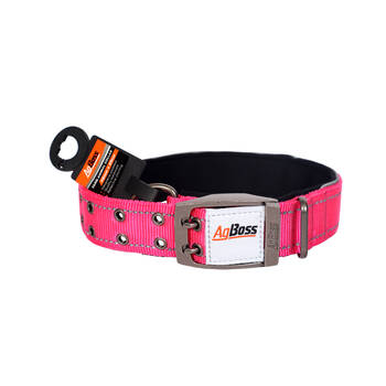 AgBoss Working Farm Pet Dog Collar Reflective Hot Pink 0.04x60cm 24 inch