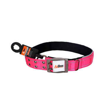 AgBoss Working Farm Pet Dog Collar Reflective Hot Pink 0.04x75cm 30 inch
