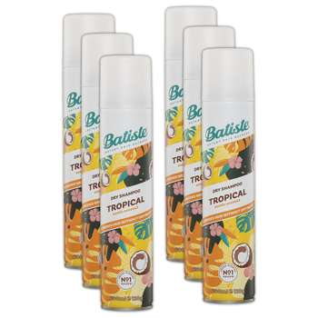 6pc Batiste 200ml Dry Shampoo Tropical Exotic Coconut