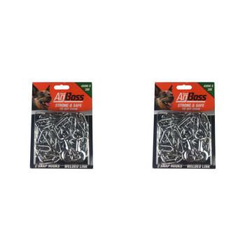 2PK AgBoss Heavy Duty Adjustable Welded Link Tie Out Chains 4mmx3m