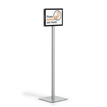 Durable Info Stand Floor Basic A4 Document Holder - Silver