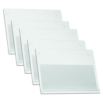 5pc Durable Water Resistant Pocket Self Adhesive A4 - Clear