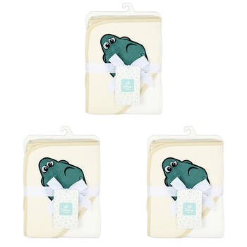 3PK Disney Toy Story Rex Baby/Kids Cotton Character Hooded Towel 76x76cm
