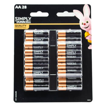 28pc Duracell AAA Size 1.5V Alkaline Battery Pack Single-Use Batteries