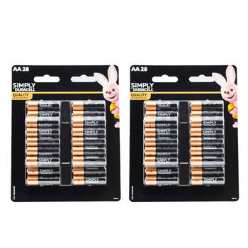 2x 28pc Duracell AAA Size 1.5V Alkaline Battery Pack Single-Use Batteries