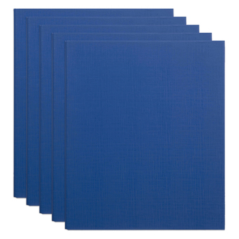 5PK Marbig PE/Linen 2 D-Ring 25mm A4 Binder File Organiser - Blue