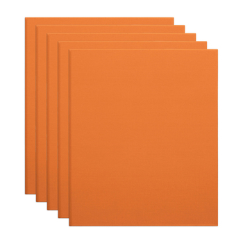5PK Marbig PE/Linen 2 D-Ring 25mm A4 Binder File Organiser - Orange