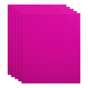 5PK Marbig PE/Linen 2 D-Ring 25mm A4 Binder File Organiser - Pink