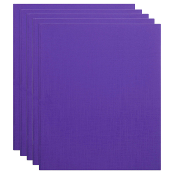 5PK Marbig PE/Linen 2 D-Ring 25mm A4 Binder File Organiser - Purple