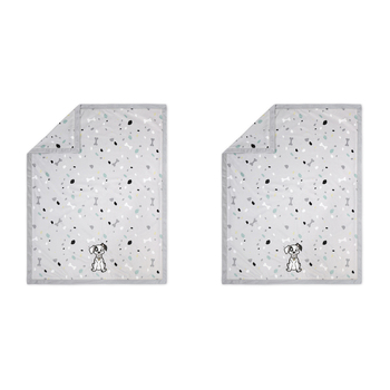 2PK Disney Dogs Print Cuddly Soft Blanket Baby Nursery Decor