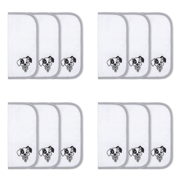 4x 3pc Disney Dogs Print Face Washers Baby Nursery Decor