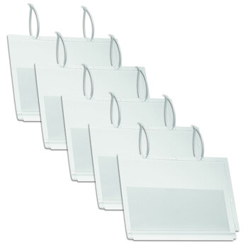5pc Durable Water Resistant A4 Packet Sign Holder - Clear