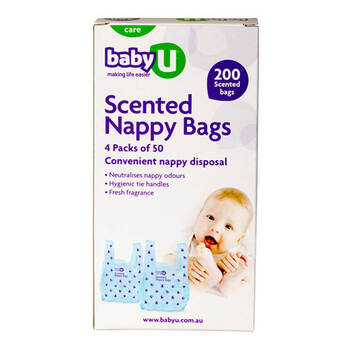 200pc Baby U Scented Nappy Bags