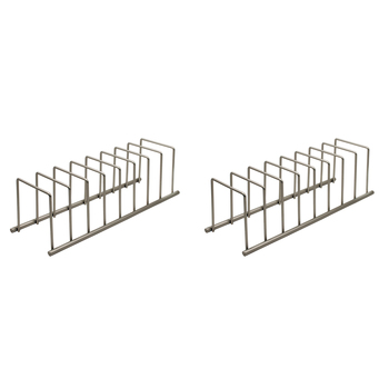 2PK Spectrum Euro Kitchen Organiser Dish Drying Rack 34x11cm - Satin