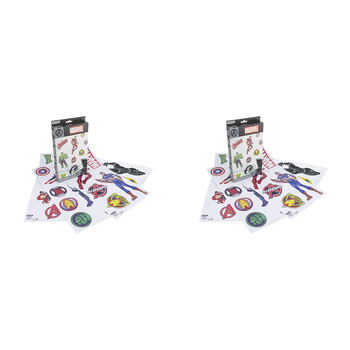 2PK Disney Marvel Wall Decals 4-Sheets Vinyl Stickers Set 8+