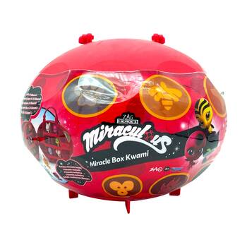 Miraculous Ladybug Kwami Collector Case w/ 4 Kwamis Figures Kids Toy Assorted