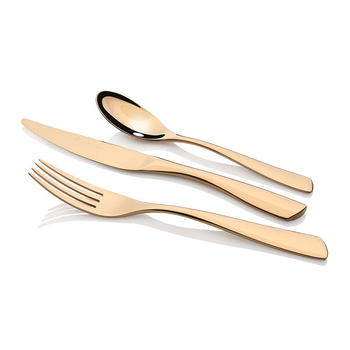 Stanley Rogers Soho Gold 24pc Cutlery Family Dinner Set