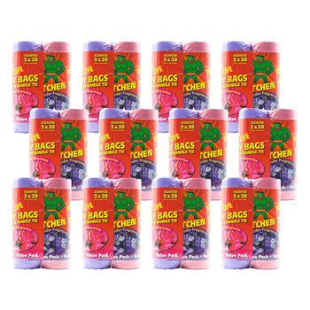 720pc Clean Scene Kitchen Tidy Bags Rose/Lavender Scent 28x54cm