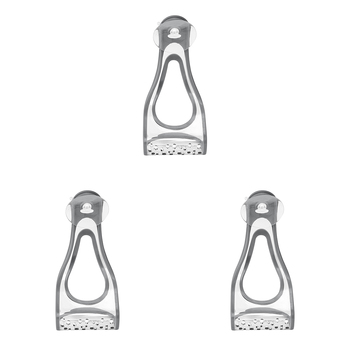 3PK Spectrum Cora Suction Sink Sponge & Brush Holder - Grey