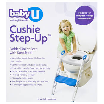 Baby U Cushie Step-Up Padded Toilet Seat w/ Step Stool