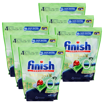 6x 45pc Finish Powerball 0% Dishwashing Tablets Ultimate All In 1