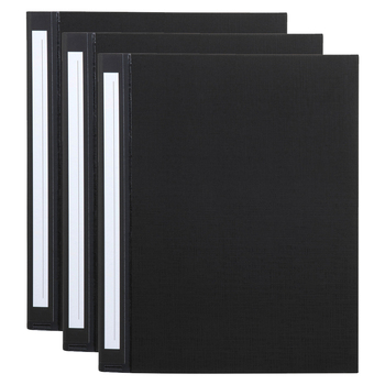 3PK Marbig Deluxe PE 2 D-Ring 25mm A4 Binder File Organiser - Black