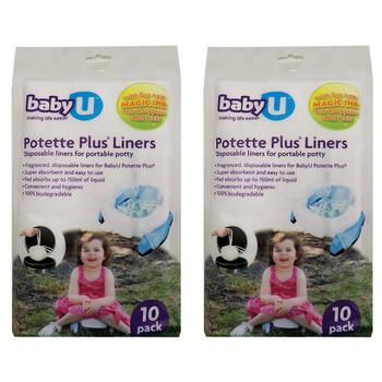 2x 10pc Baby U Potette Plus Liners