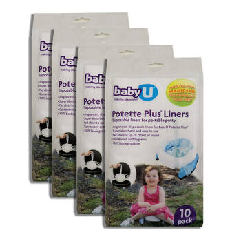4x 10pc Baby U Potette Plus Liners