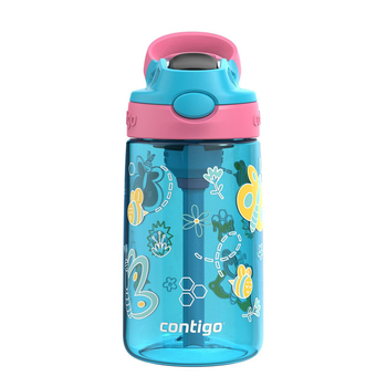 Contigo Kids Autospout 414ml Water Bottle Straw Butterflies