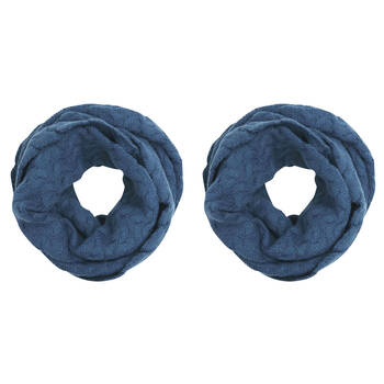 2PK Wicked Sista Acrylic Curl Knit Snood Neck Warmer One Size - Steel