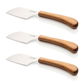 3PK Stanley Rogers Pistol Grip Stainless Steel Mini Cleaver Acacia