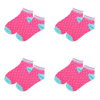 4PK Wicked Sista Cotton Candy Spot Women's Ankle Socks One Size 6-10