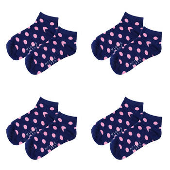 4PK Wicked Sista Cotton Spot Women's Ankle Socks One Size 6-10