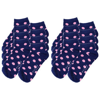 8PK Wicked Sista Cotton Spot Women's Ankle Socks One Size 6-10