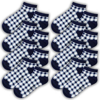 8PK Wicked Sista Cotton Gingham Women's Ankle Socks One Size 6-10