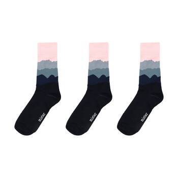 3PK Mister Mountain Socks Mens Casual One Size Cotton Block